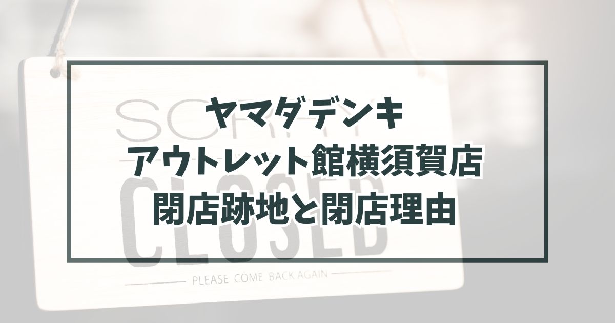 ヤマダデンキアウトレット館横須賀店の跡地は別の電気屋？なぜ閉店か理由は経営の方向転換？