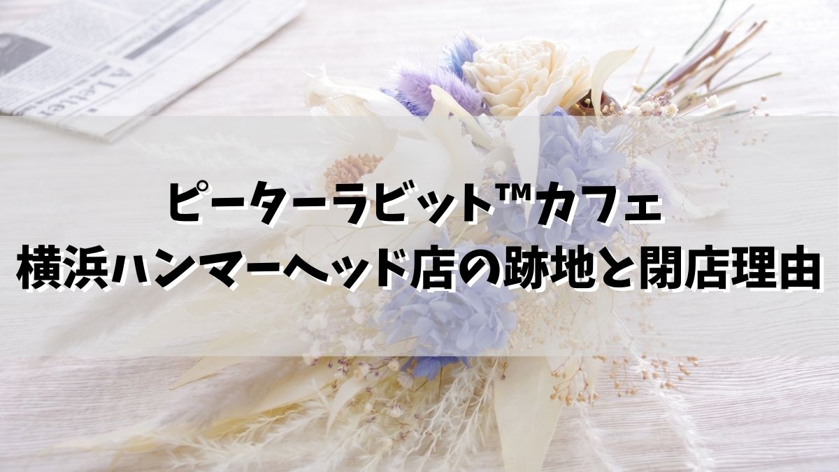 ピーターラビット™カフェ 横浜ハンマーヘッド店の跡地どうなる？なぜ閉店か理由はある？