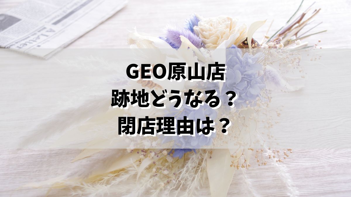 GEO原山店が閉店に！閉店理由と跡地予想と代替サービスも！
