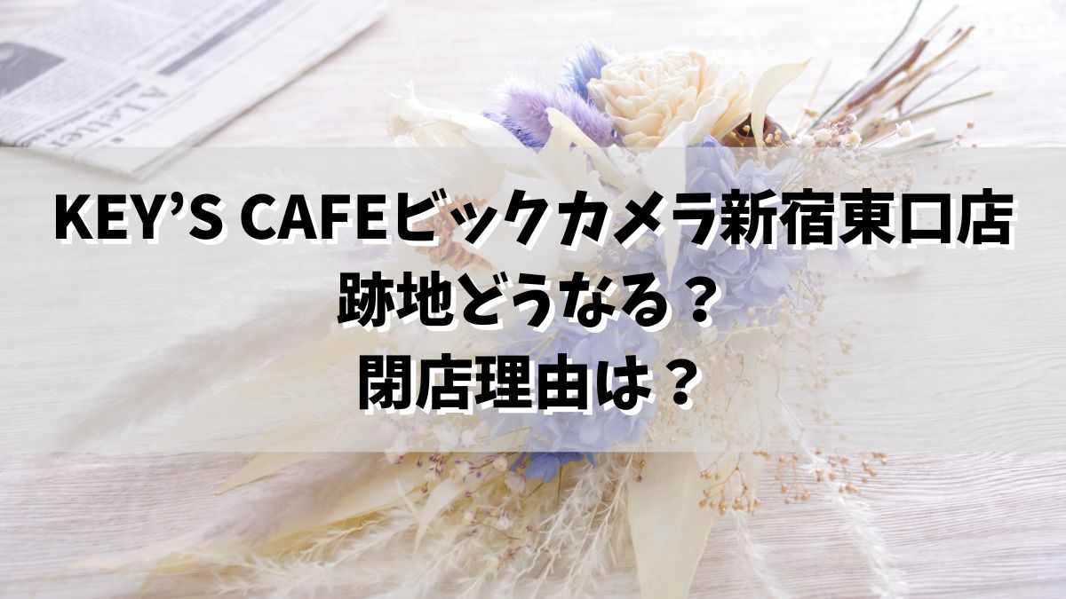 KEY’S CAFEビックカメラ新宿東口店の跡地どうなる？なぜ閉店か理由は売上が出なかったから？